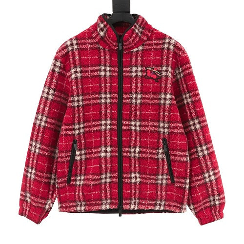 Burberry Check Fleece Zip Jacket