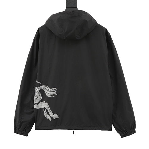 Burberry Oversized Knight Graphic Hooded Jacket