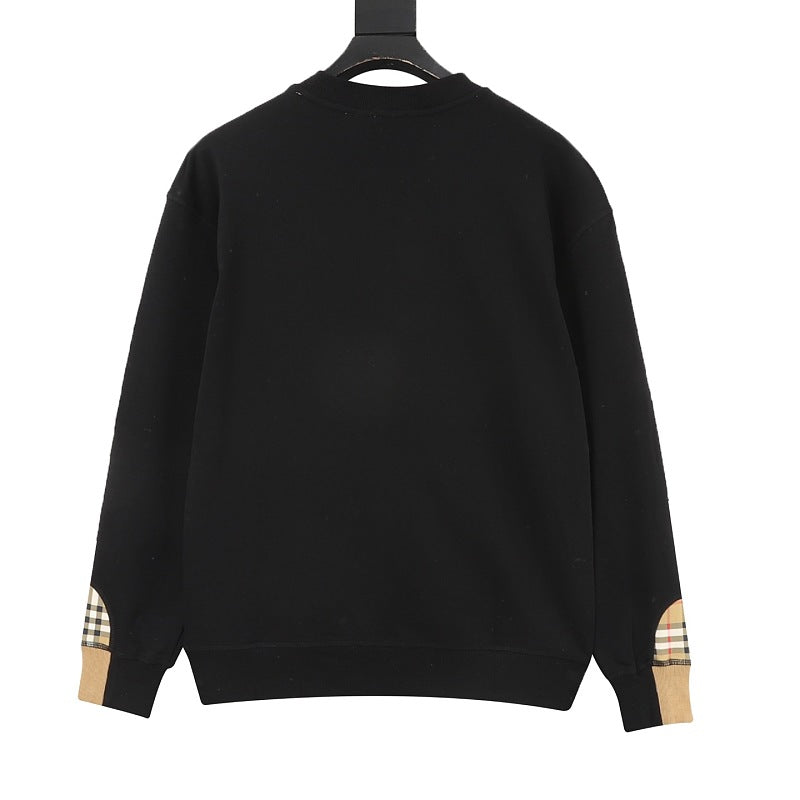 Burberry Heart Knight Embroidered Check Pocket Sweatshirt