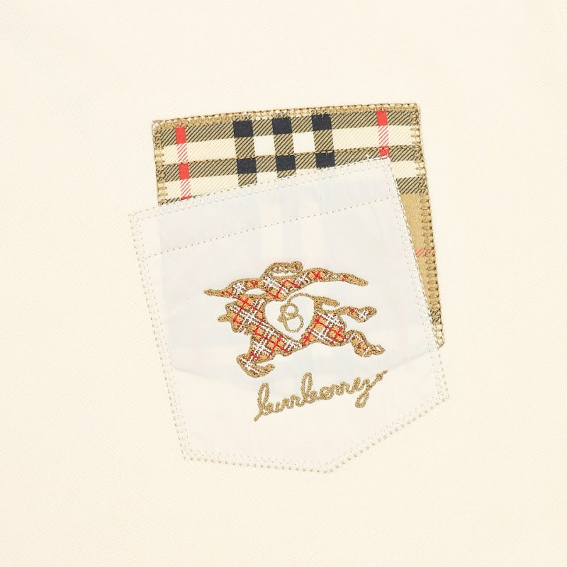 Burberry Heart Knight Embroidered Check Pocket Sweatshirt