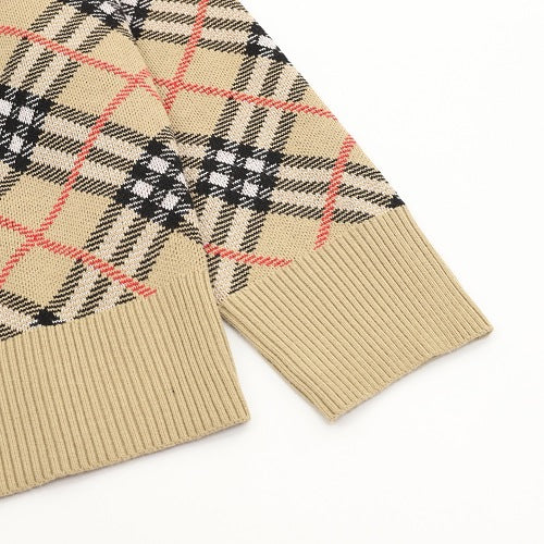 Burberry Diagonal Check Crewneck Sweater