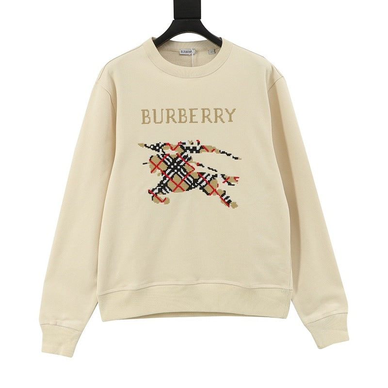 Burberry Cross-Stitch Equestrian Knight Sweatshirt