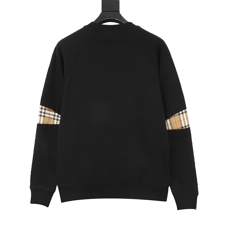 Burberry Check Signature Embroidered Crewneck Sweatshirt