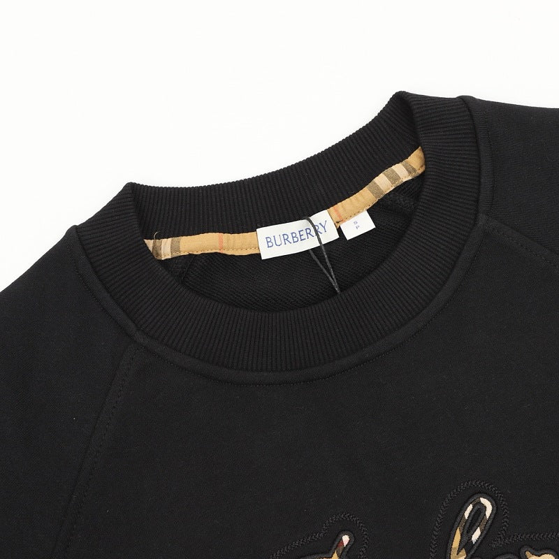 Burberry Check Signature Embroidered Crewneck Sweatshirt