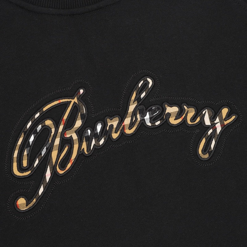 Burberry Check Signature Embroidered Crewneck Sweatshirt