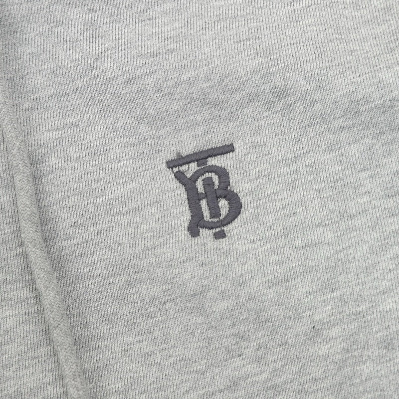 Burberry TB Embroidered Check Panel Zip-Up Hoodie