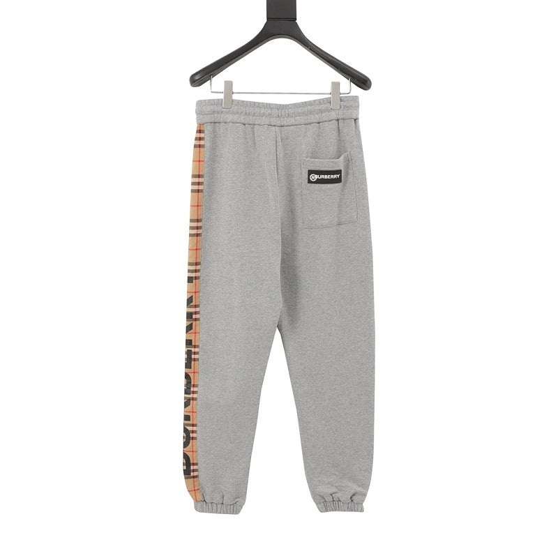 Burberry Check Side-Panel Logo Joggers