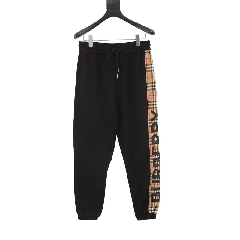 Burberry Check Side-Panel Logo Joggers