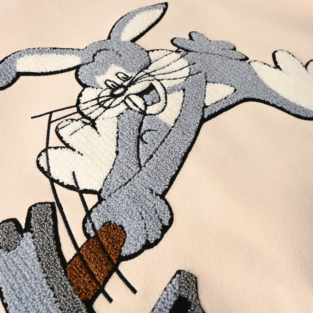 Louis Vuitton LV x Bugs Bunny Graphic Patch Wool & Leather Varsity Jacket
