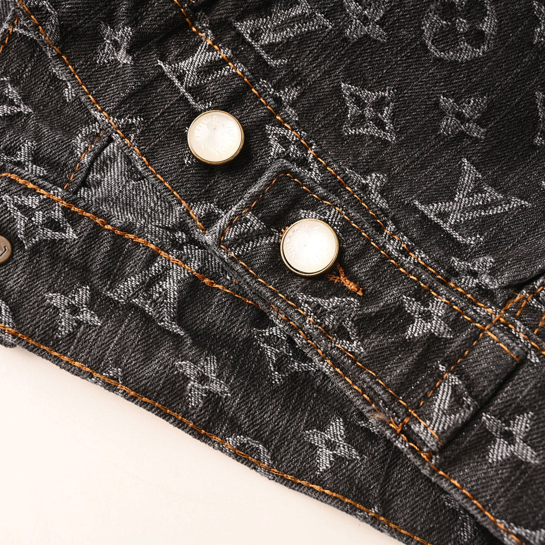 Louis Vuitton LV Monogram Jacquard Denim Trucker Jacket