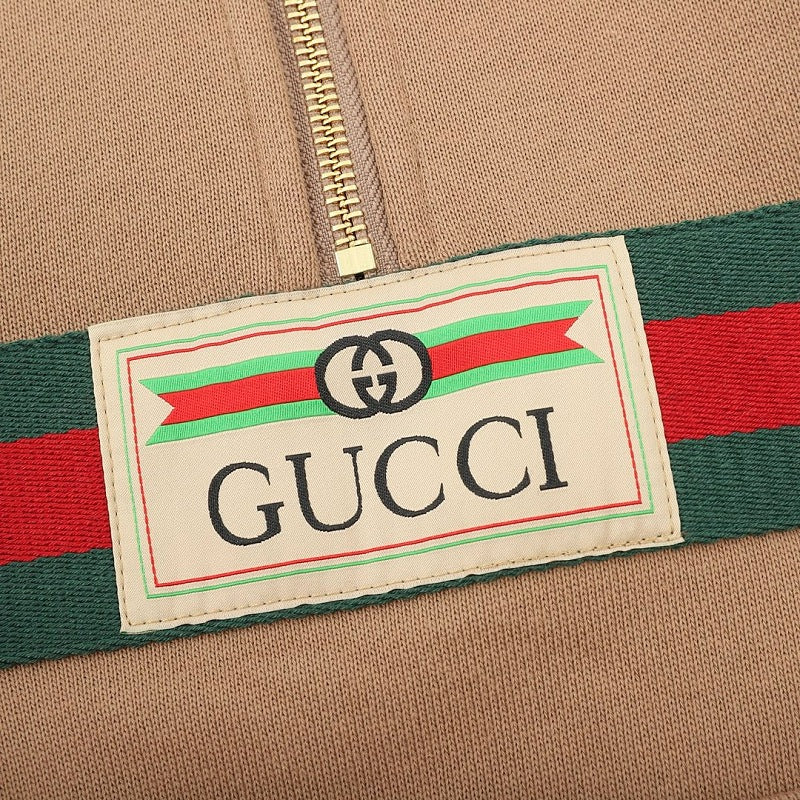 Gucci Web Stripe Half-Zip Hoodie
