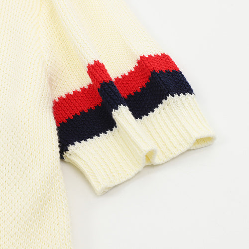 Gucci Web-Trim Knit Polo Shirt