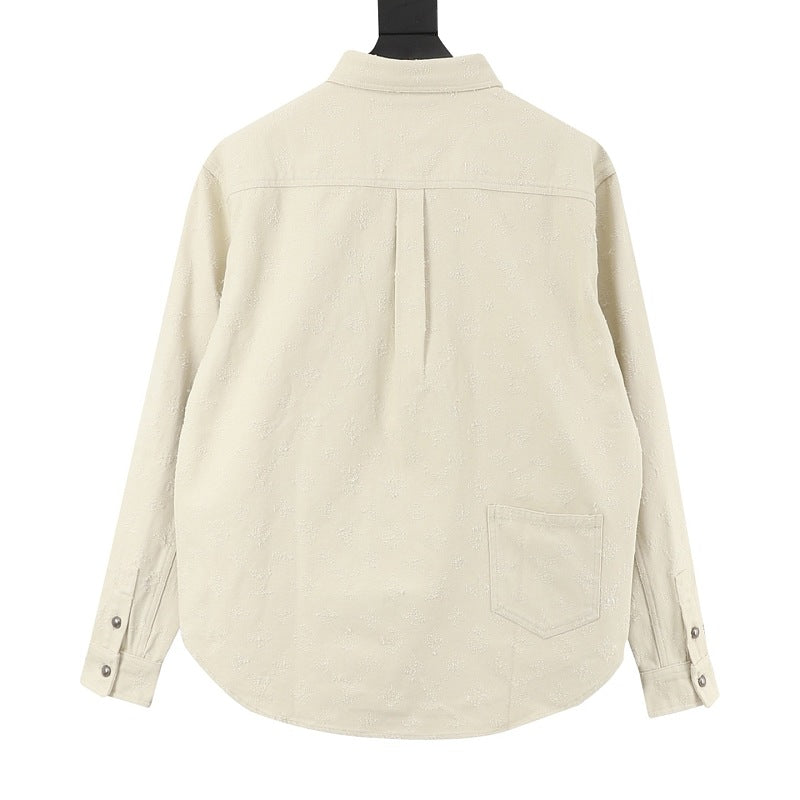 Louis Vuitton Needle-Punched Monogram Denim Overshirt