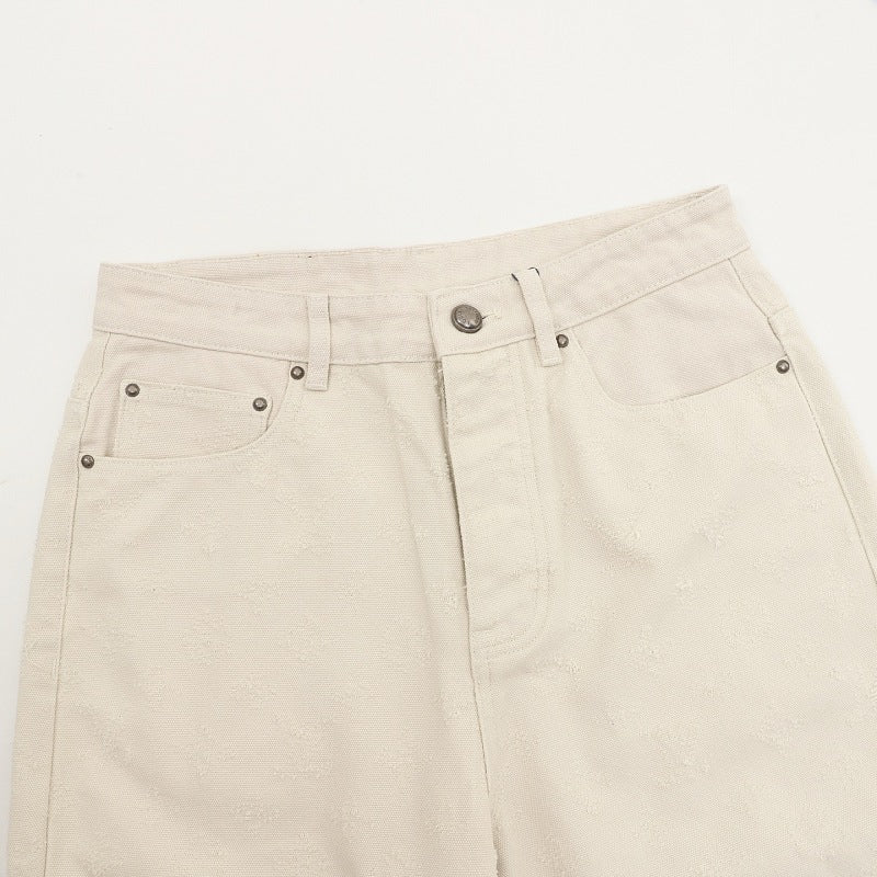Louis Vuitton Needle-Punched Monogram Skate Jeans