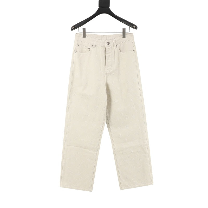 Louis Vuitton Needle-Punched Monogram Skate Jeans