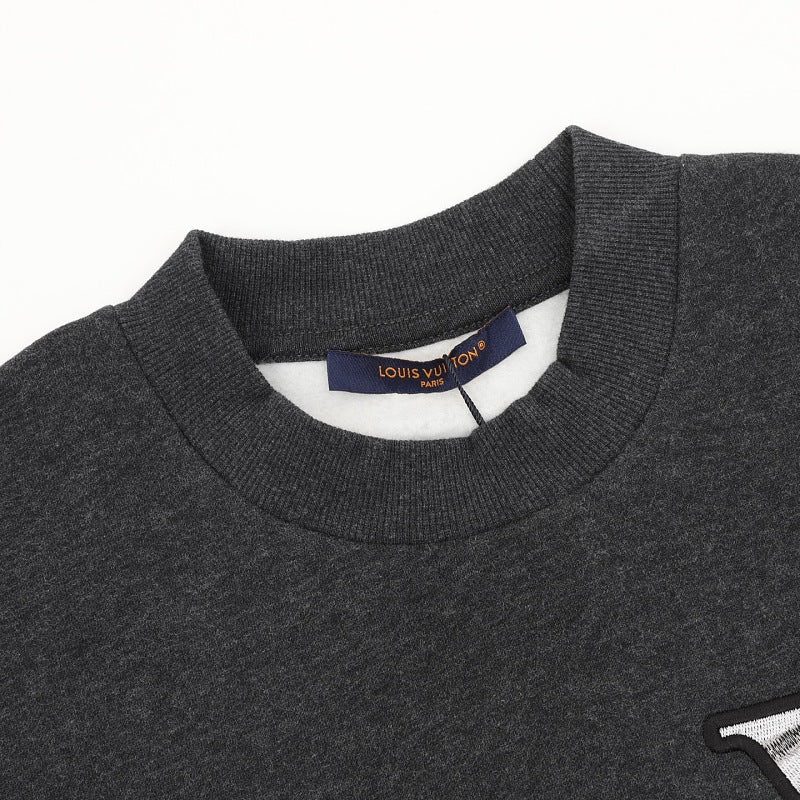 Louis Vuitton Embroidered Zip-Sleeve Fleece Sweatshirt