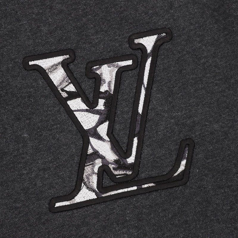 Louis Vuitton Embroidered Zip-Sleeve Fleece Sweatshirt