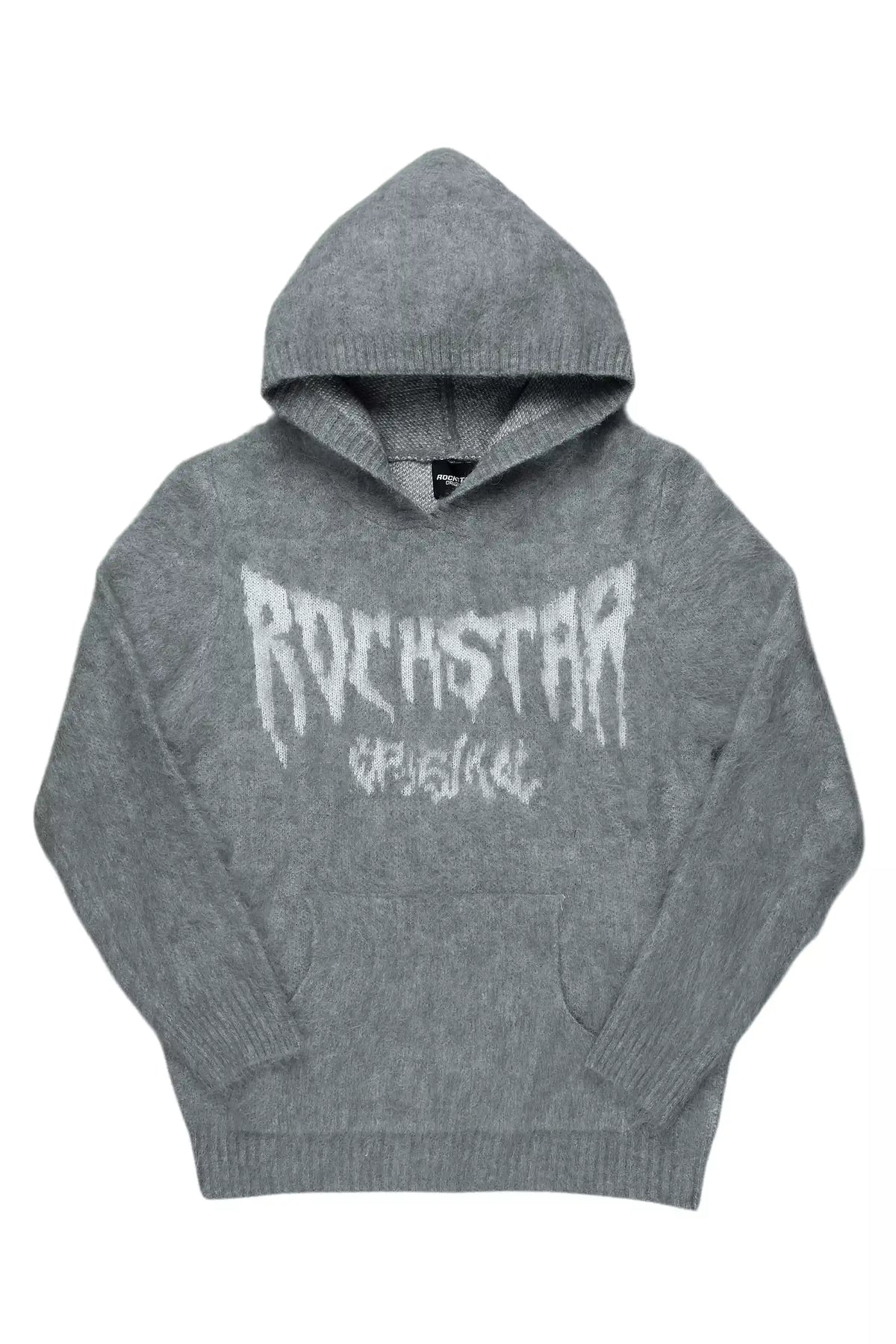 Andros Grey Graphic Knitted Hoodie - image 1