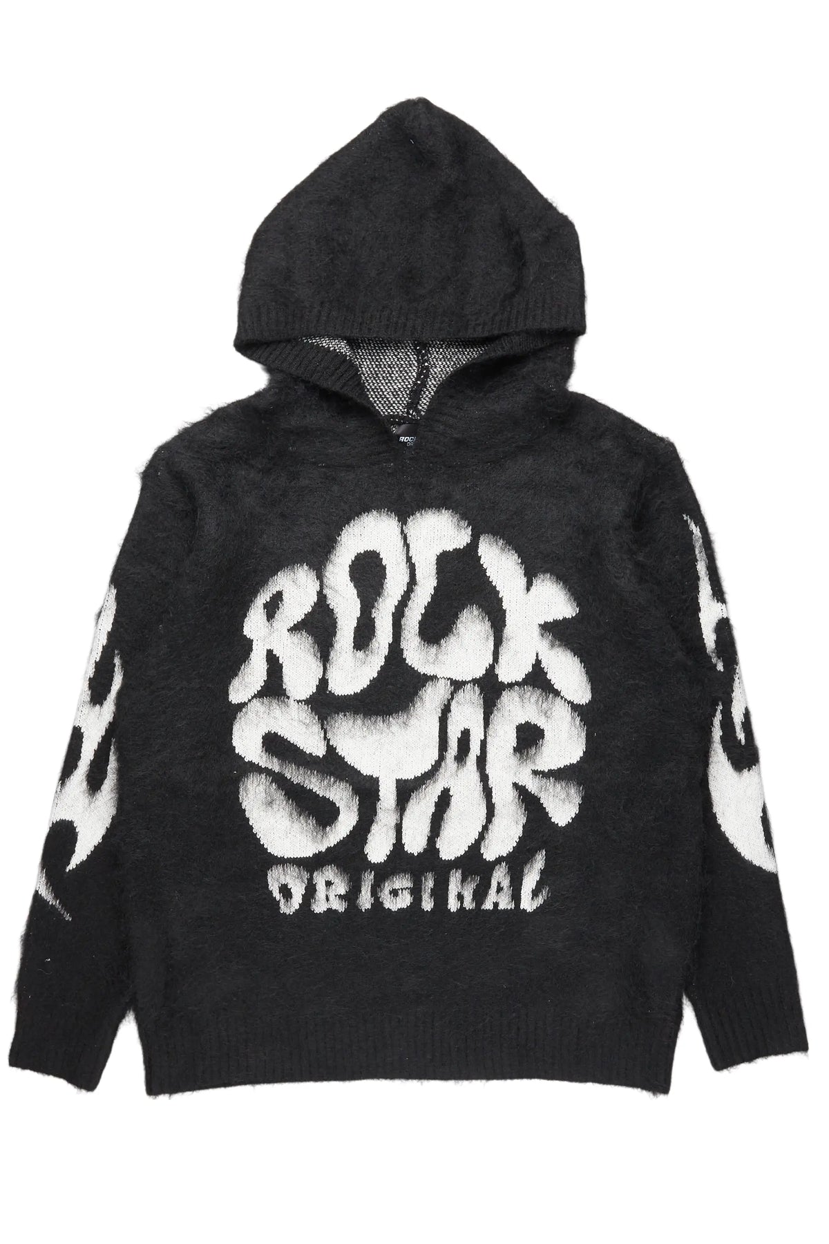 Hakon Black Graphic Knitted Hoodie - image 1