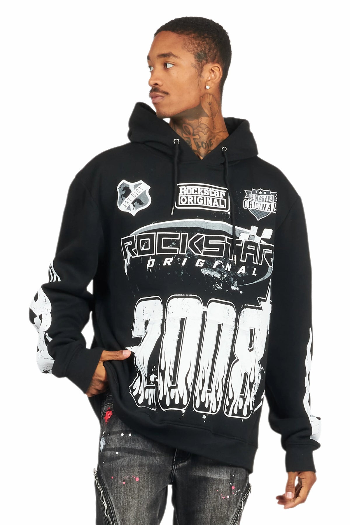 Amos Black Graphic Hoodie - image 2