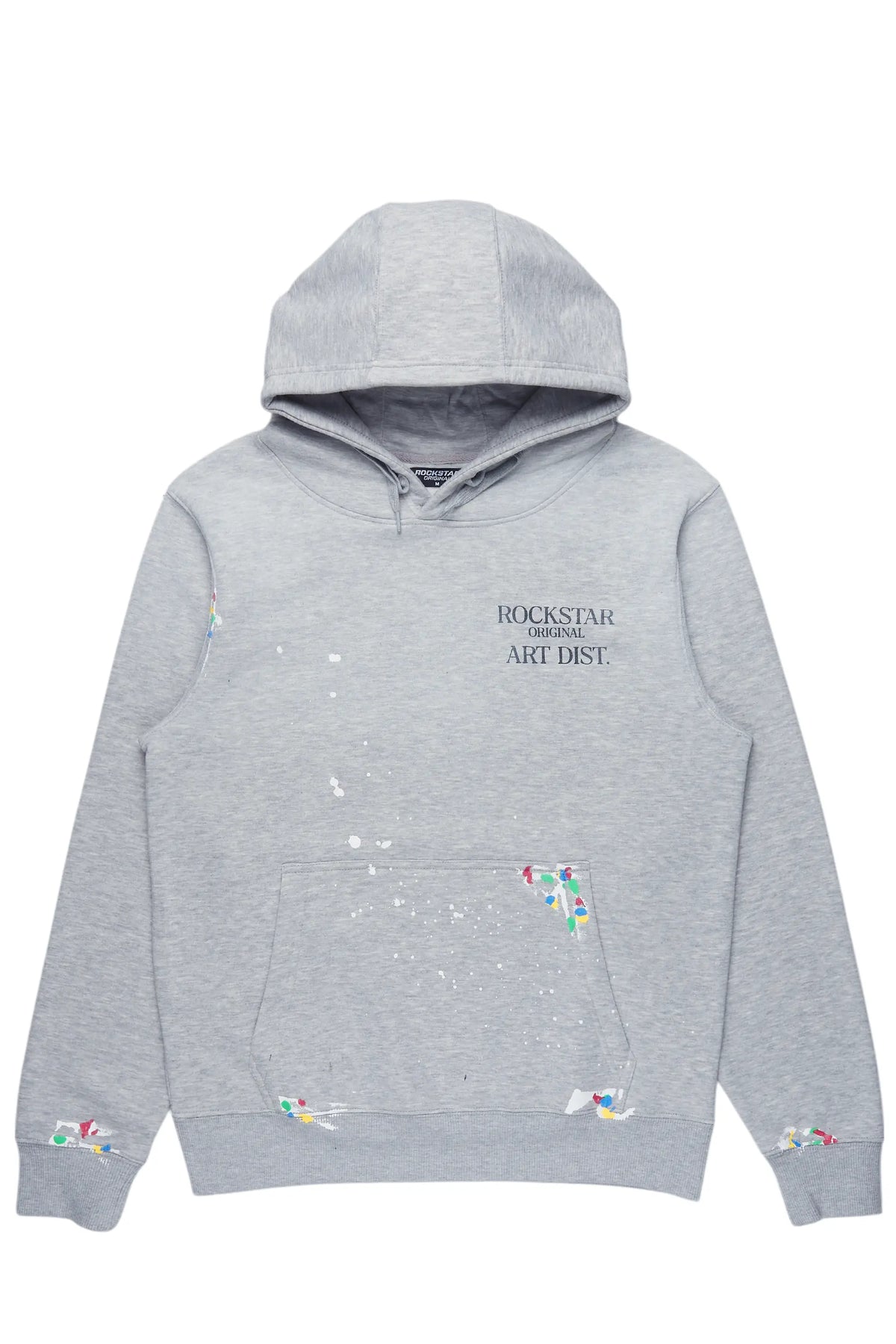 Rockstar Art Dist. Grey Graphic Hoodie - image 1