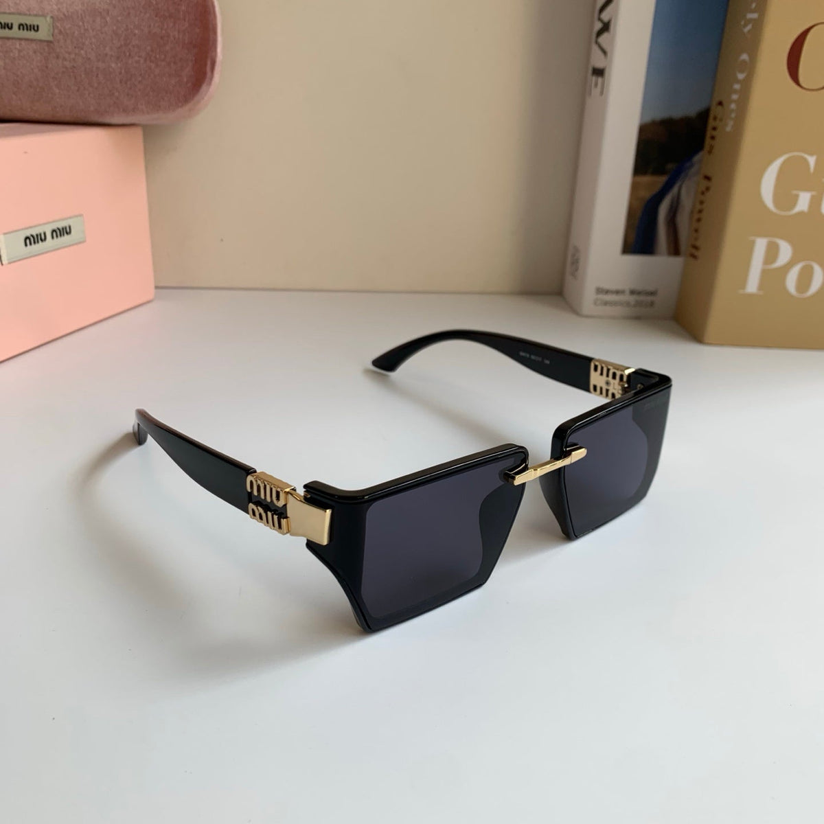 Miu Miu Square Acetate Glasses — 2026 Korean Fashion Eyewear