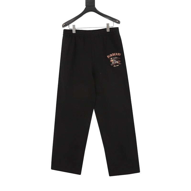 Burberry Equestrian Knight Embroidered Sweatpants