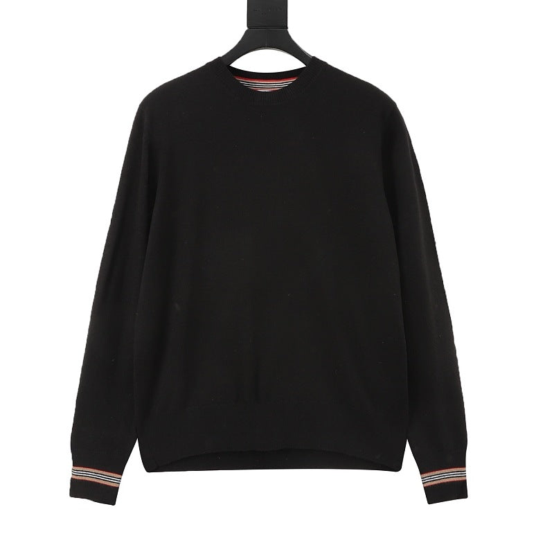 Burberry Stripe Cuff Crewneck Sweater
