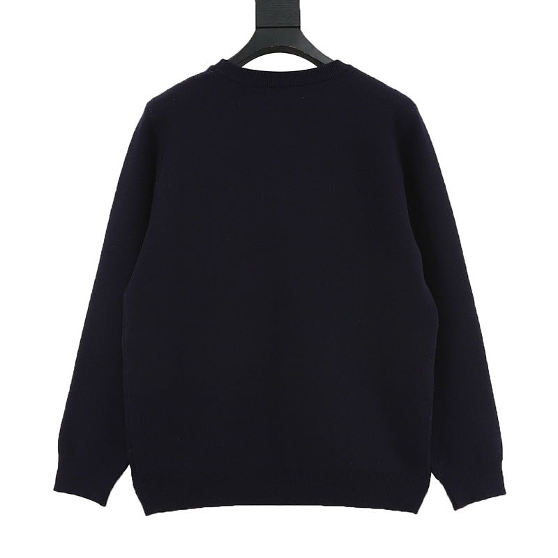 Burberry Wheat Equestrian Knight Jacquard Crewneck Sweater