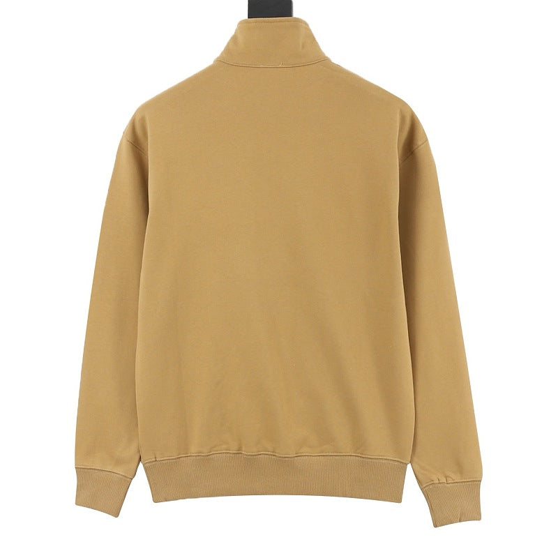 Burberry Equestrian Knight Embroidered Half-Zip Sweatshirt