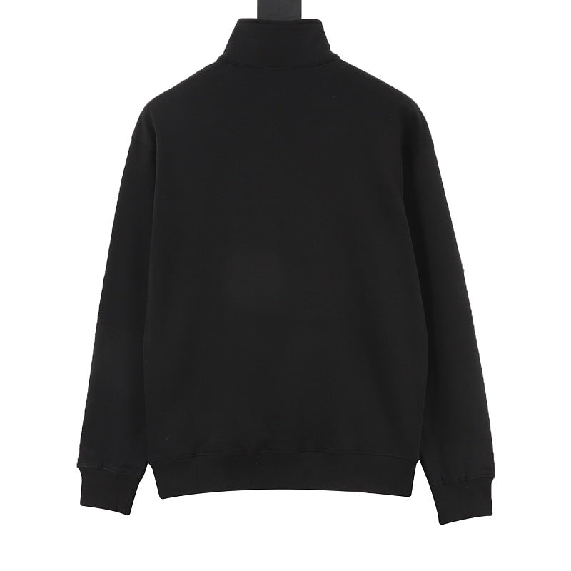 Burberry Equestrian Knight Embroidered Half-Zip Sweatshirt