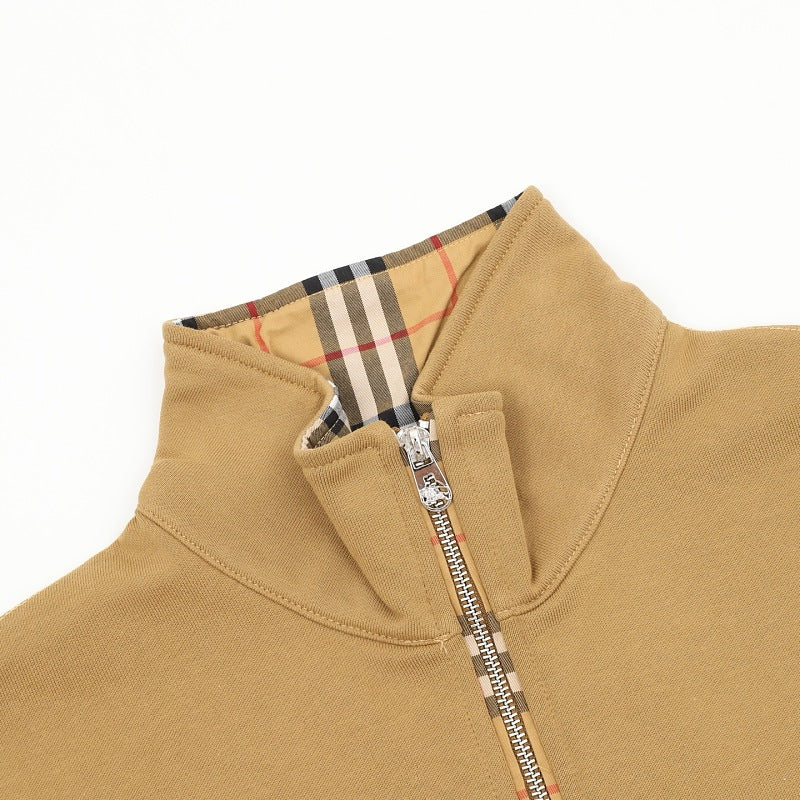 Burberry Equestrian Knight Embroidered Half-Zip Sweatshirt