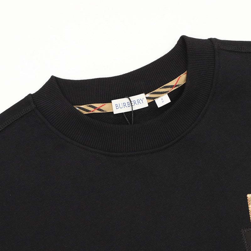 Burberry Heart Knight Embroidered Check Pocket Sweatshirt