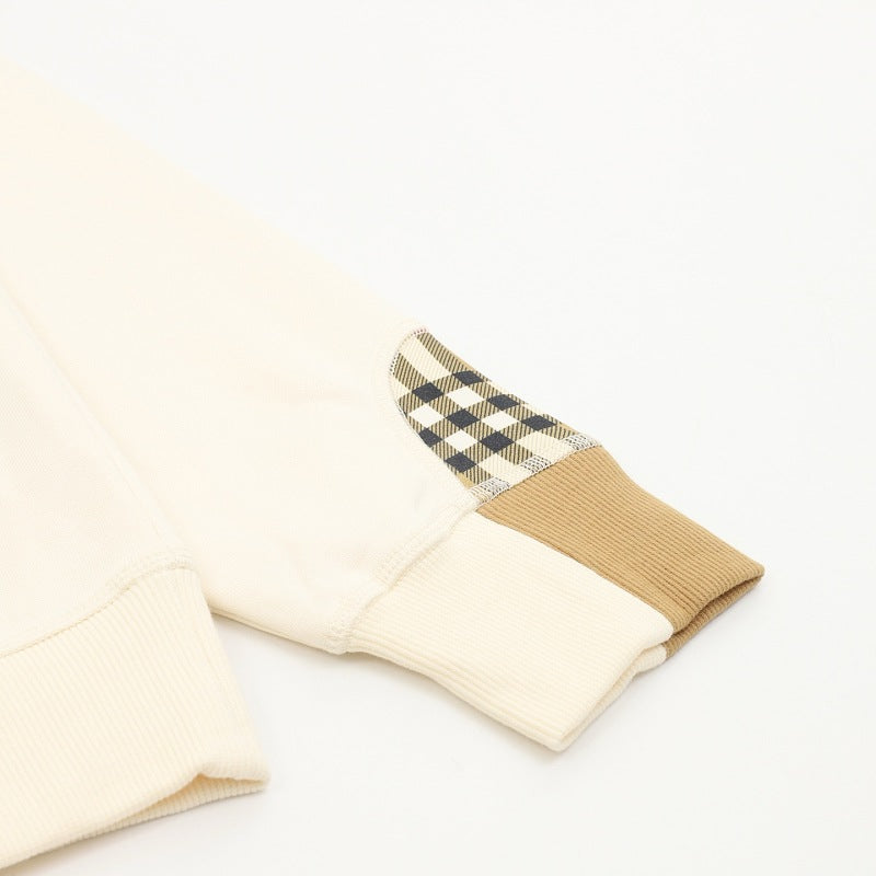 Burberry Heart Knight Embroidered Check Pocket Sweatshirt