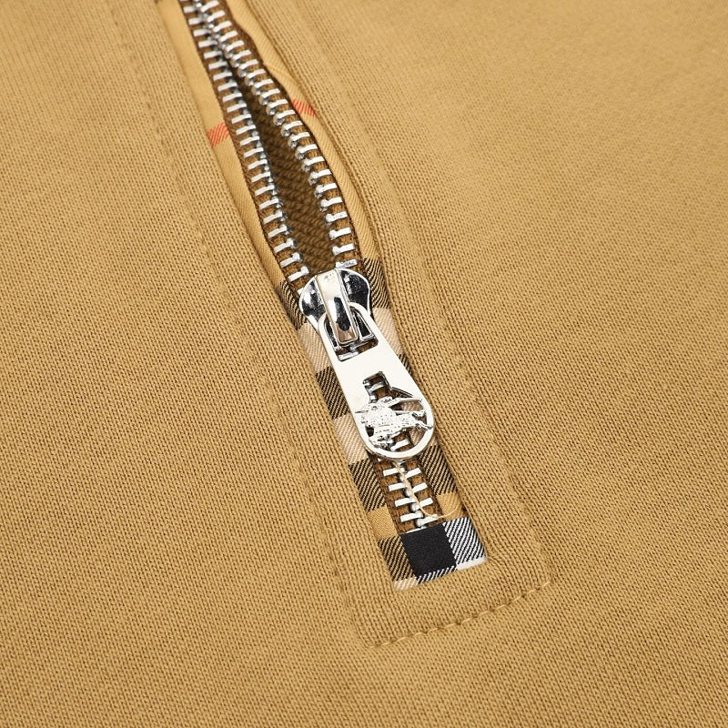Burberry Equestrian Knight Embroidered Half-Zip Sweatshirt