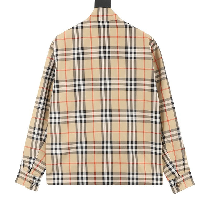 Burberry Check Stand-Collar Zip-Up Jacket