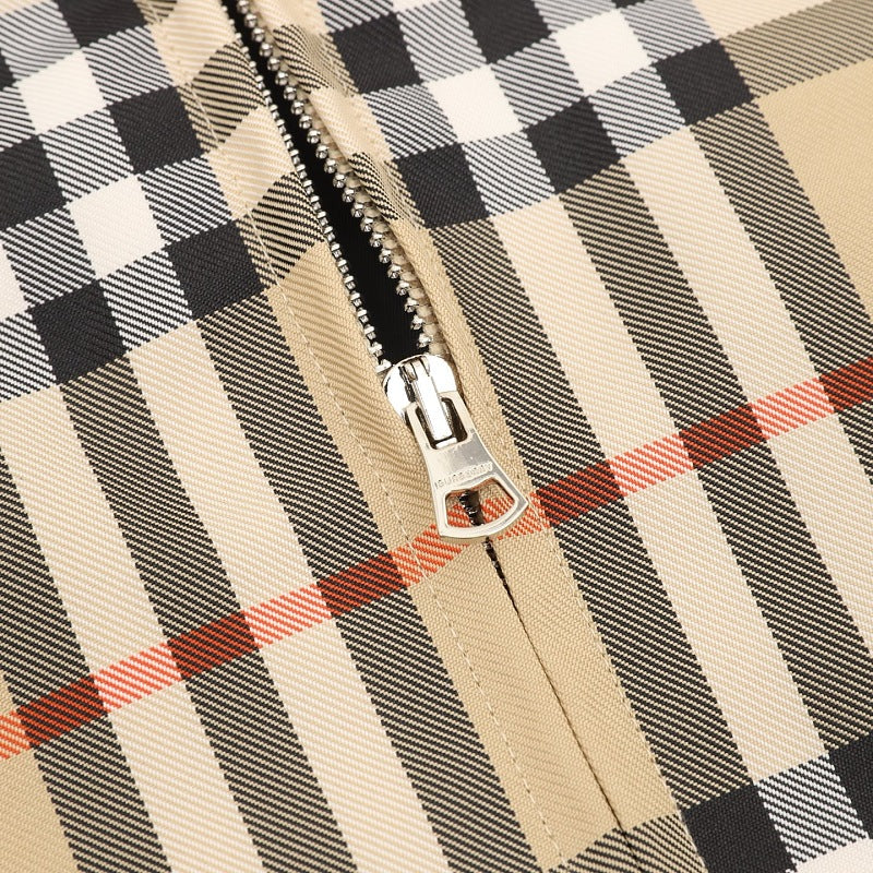 Burberry Check Stand-Collar Zip-Up Jacket
