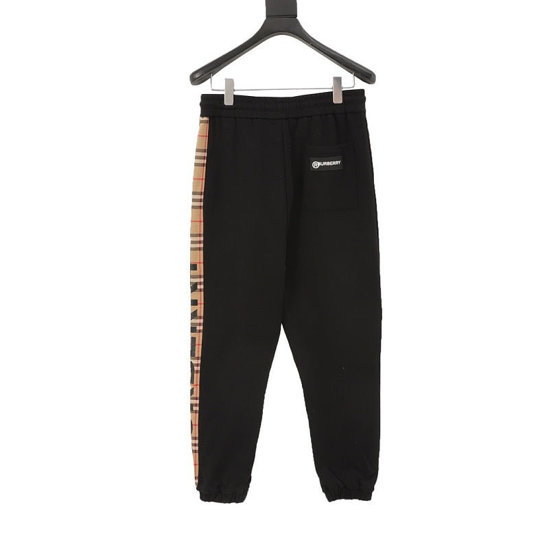 Burberry Check Side-Panel Logo Joggers