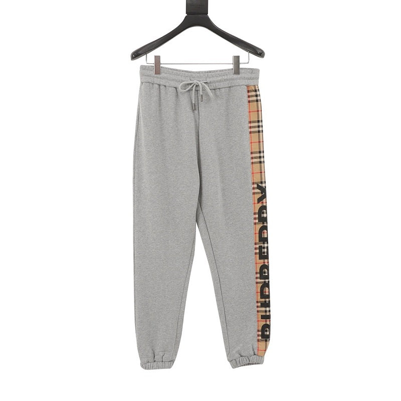 Burberry Check Side-Panel Logo Joggers