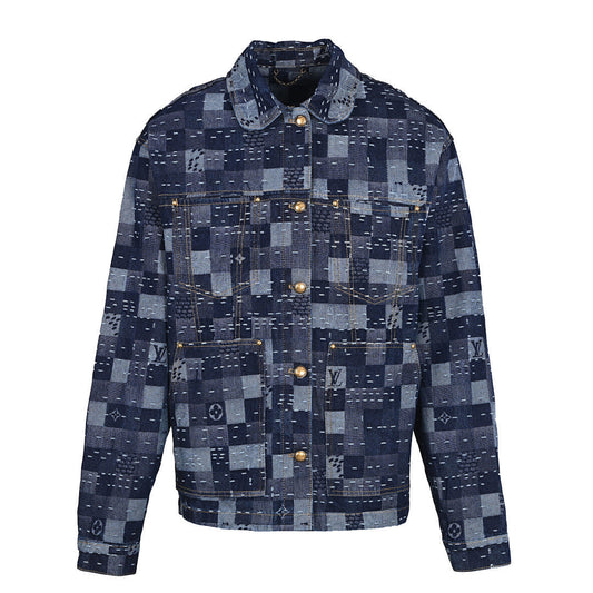 Louis Vuitton LV Damier Patchwork Sashiko Denim Trucker Jacket