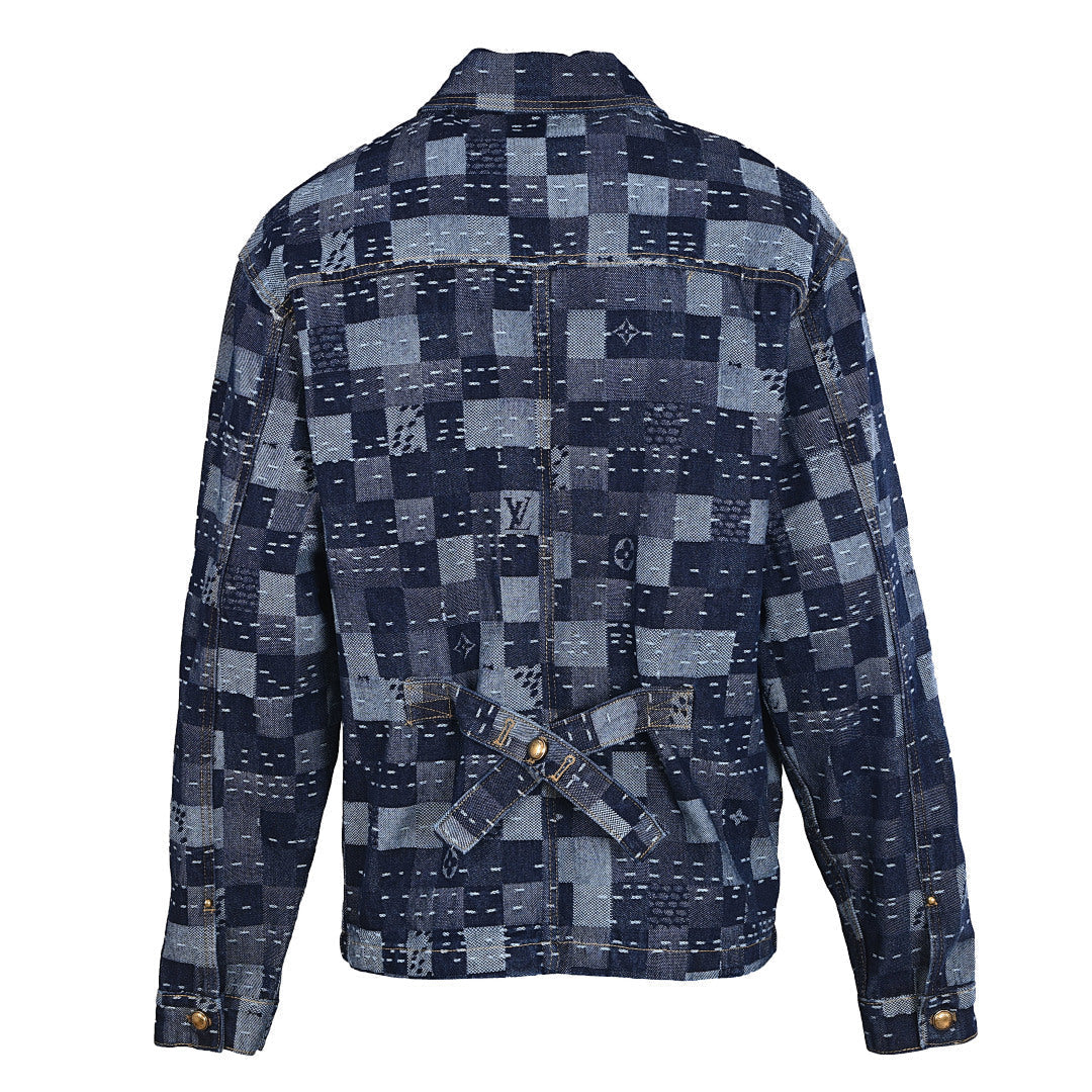 Louis Vuitton LV Damier Patchwork Sashiko Denim Trucker Jacket