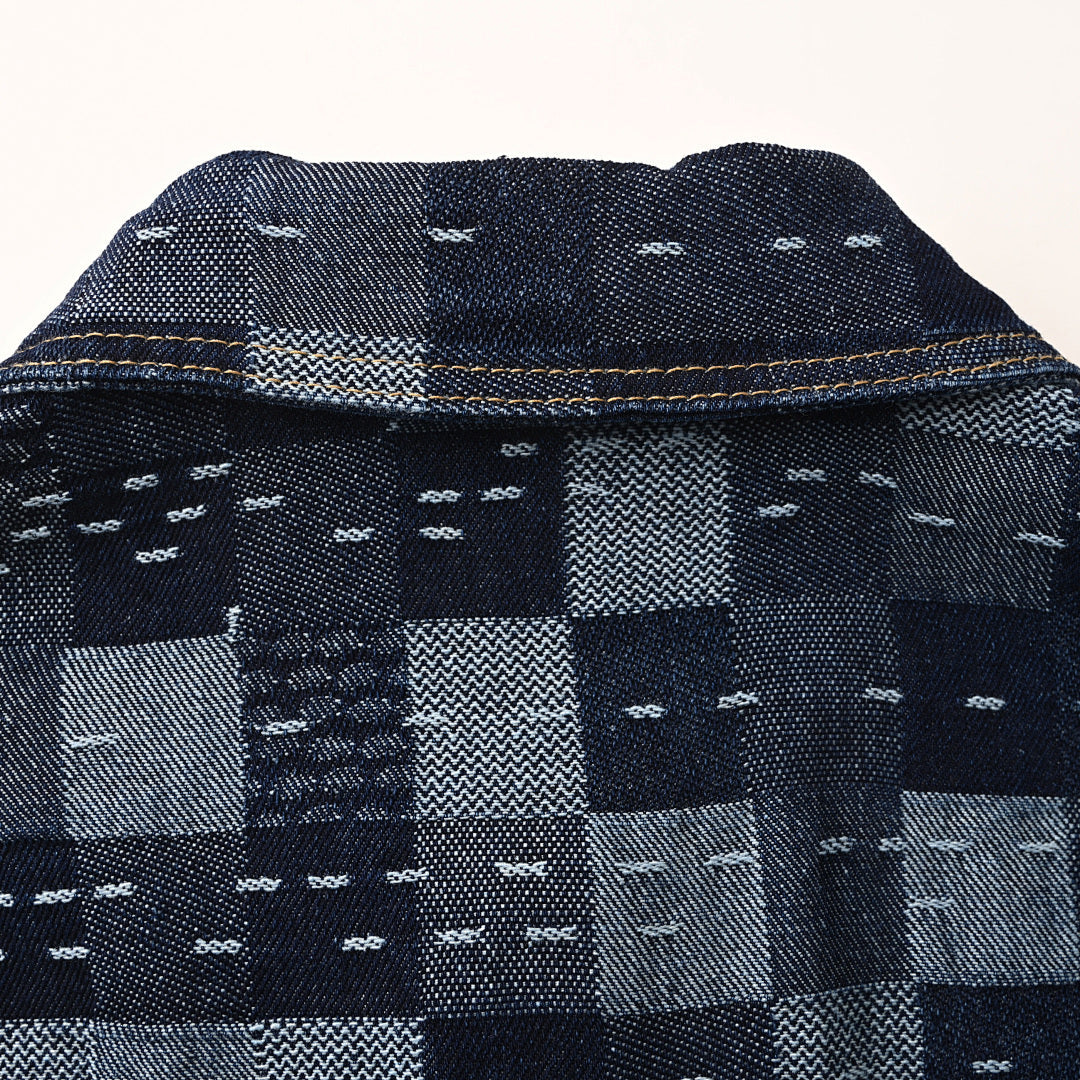 Louis Vuitton LV Damier Patchwork Sashiko Denim Trucker Jacket