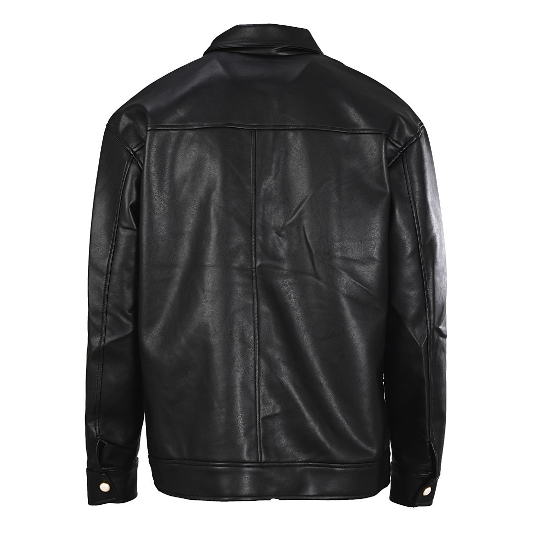 Louis Vuitton LV Monogram Debossed Leather Trucker Jacket