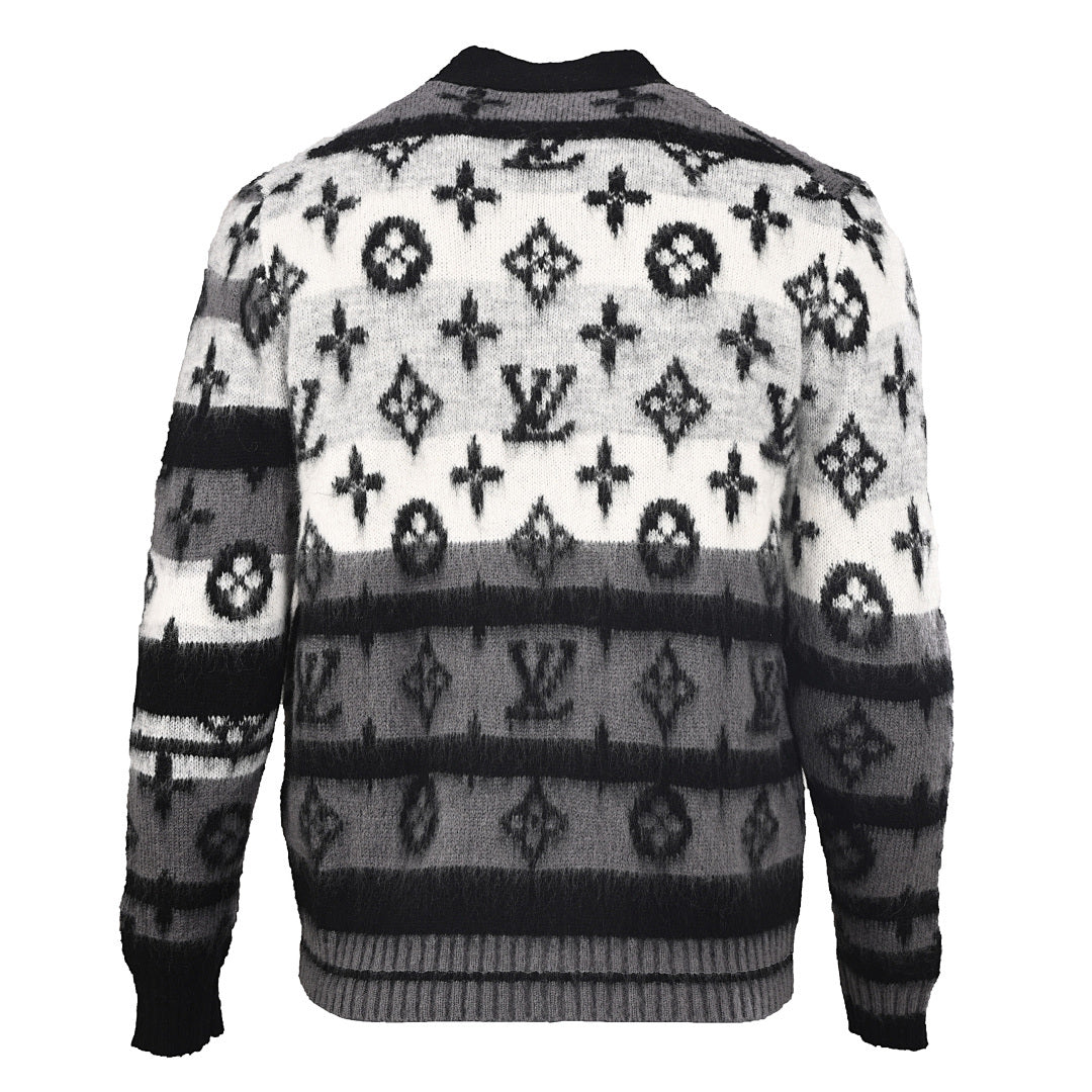 Louis Vuitton LV Monogram Brushed Mohair-Blend Stripe Cardigan