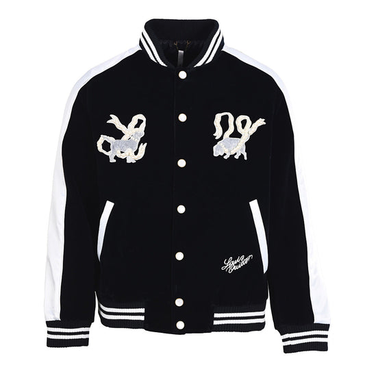Louis Vuitton LV Heraldic Crest Dual Panther Embroidered Wool Varsity Jacket