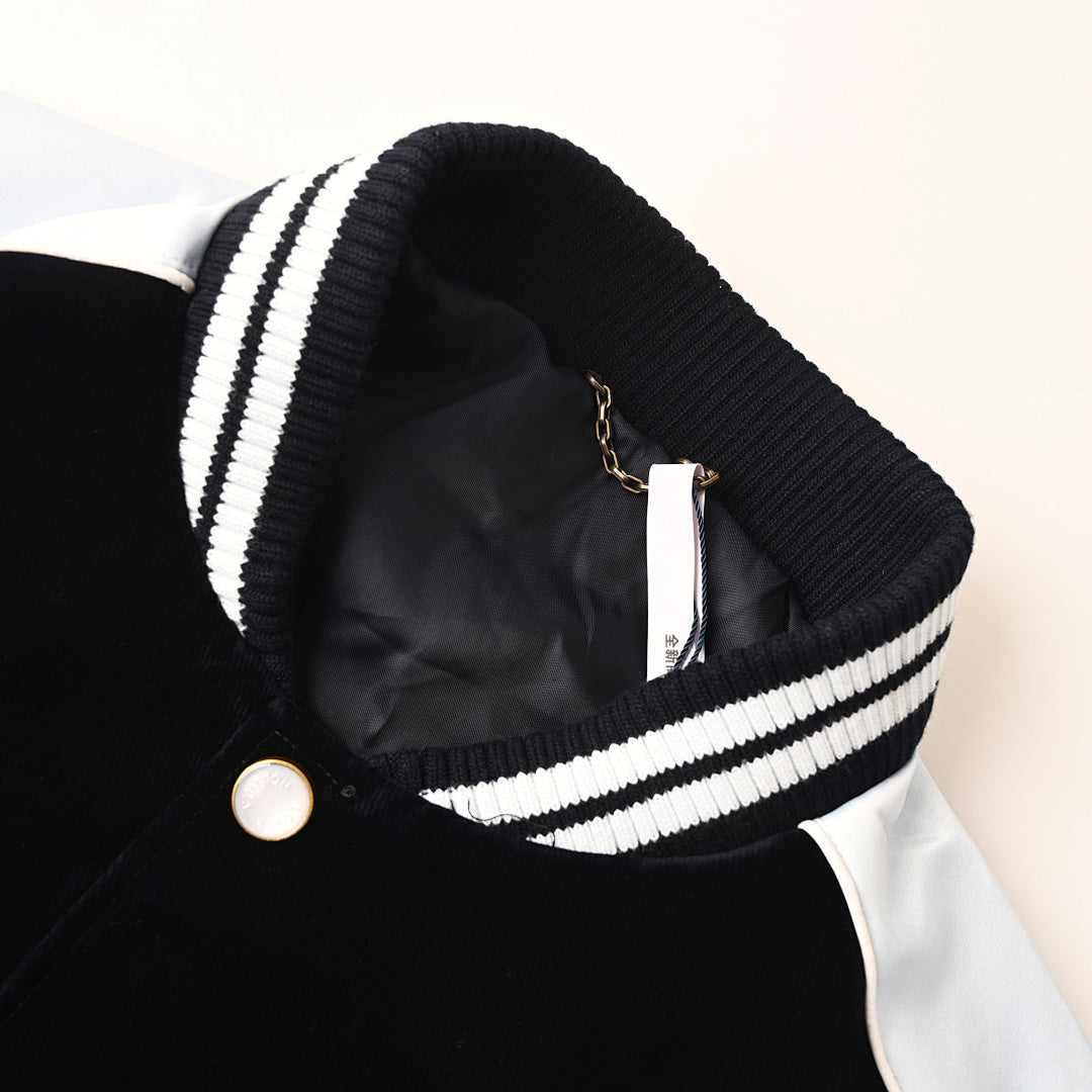 Louis Vuitton LV Heraldic Crest Dual Panther Embroidered Wool Varsity Jacket