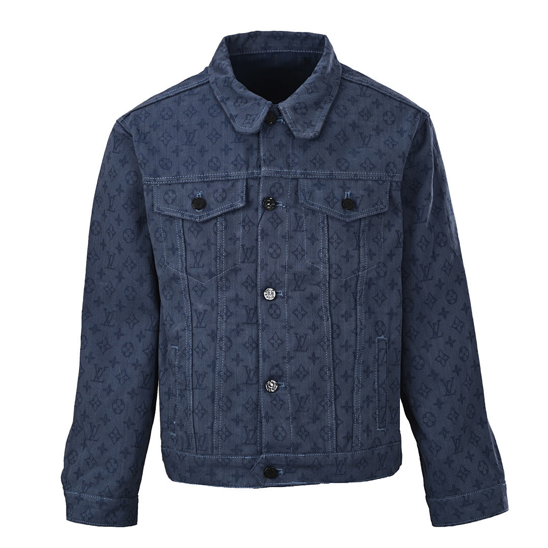 Louis Vuitton LV Monogram Jacquard Denim Trucker Jacket