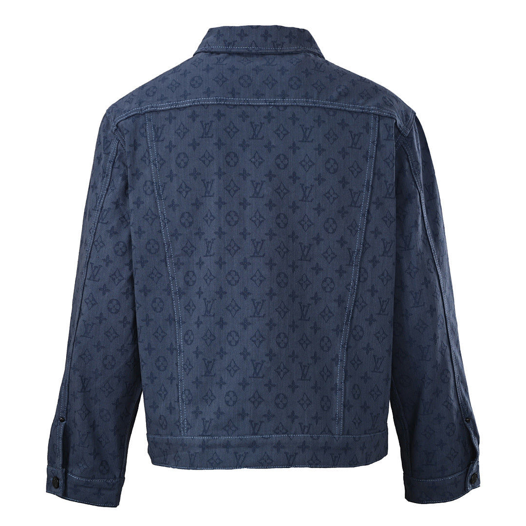 Louis Vuitton LV Monogram Jacquard Denim Trucker Jacket