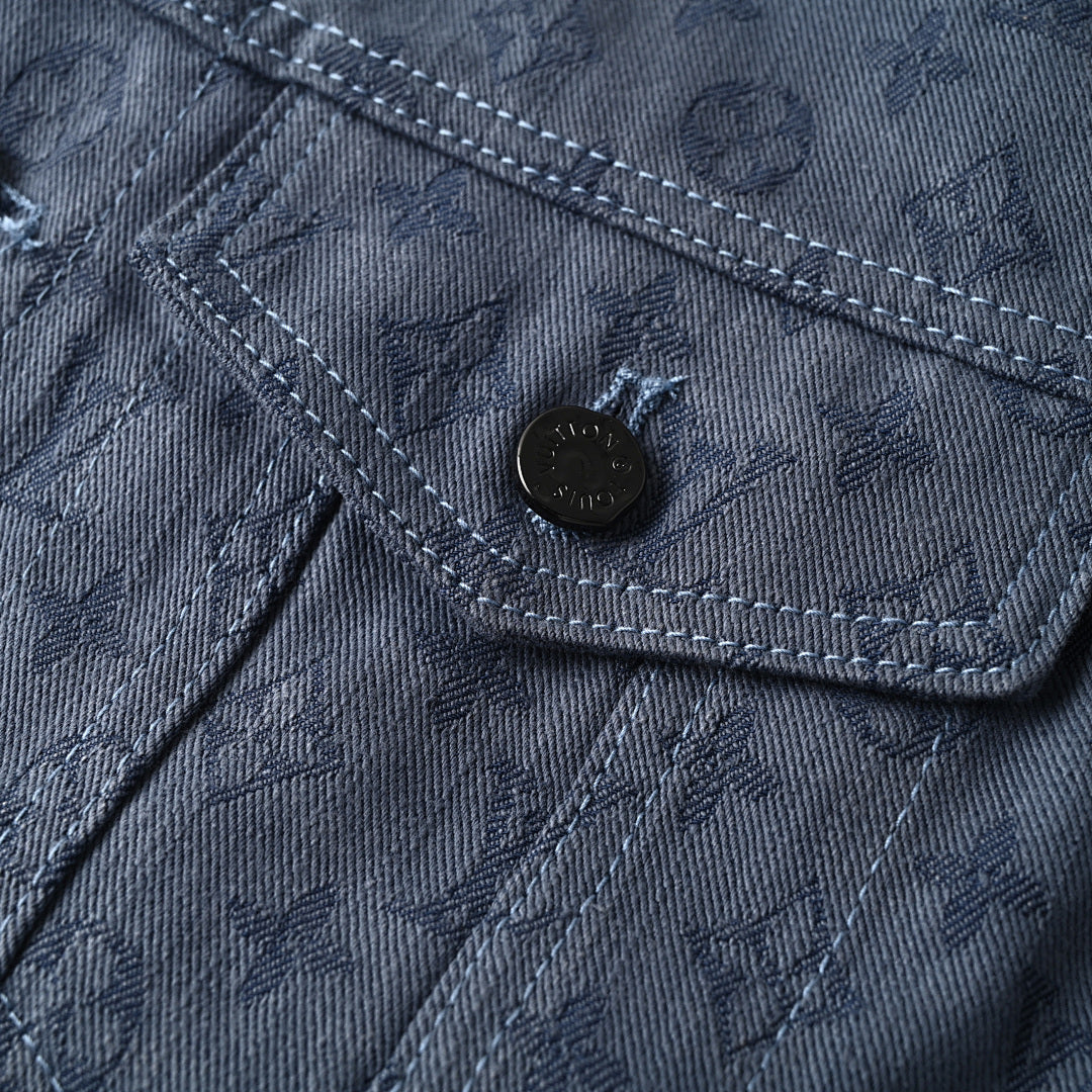 Louis Vuitton LV Monogram Jacquard Denim Trucker Jacket