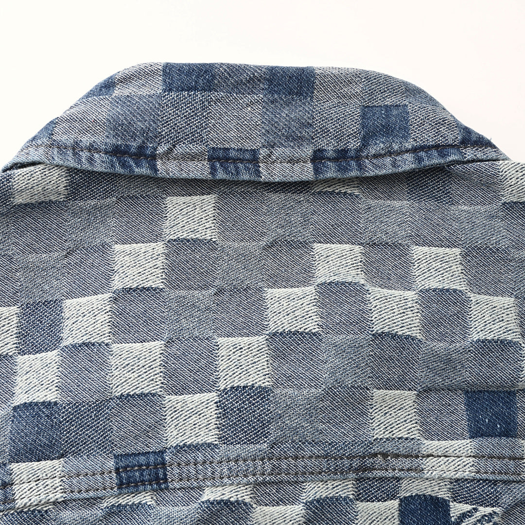 Louis Vuitton LV Damier Jacquard Denim Trucker Jacket